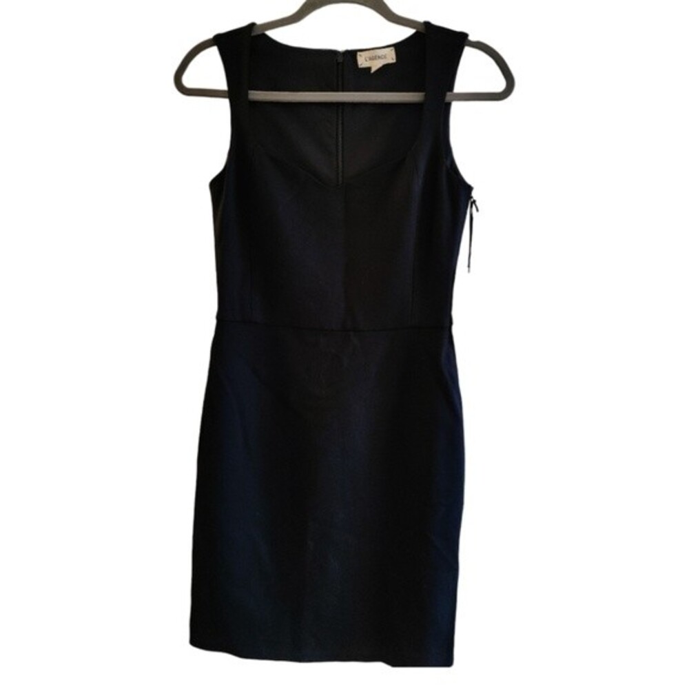 NWT L'agence Minnie Black Dress with Shaped Neckline. Size 2